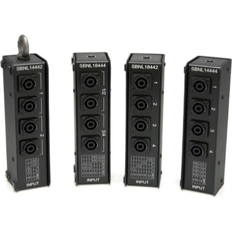 Whirlwind SBNL18444 SpeakOn Splitter 1 NL8 to (4) NL4 Wired 4-Pole in Pairs for Bi-Amped Cabs