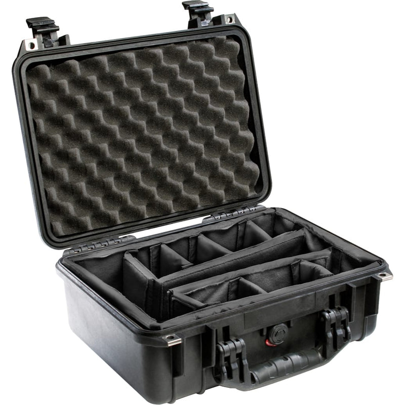 Pelican 1454 Protector Case with Padded Dividers (Black)