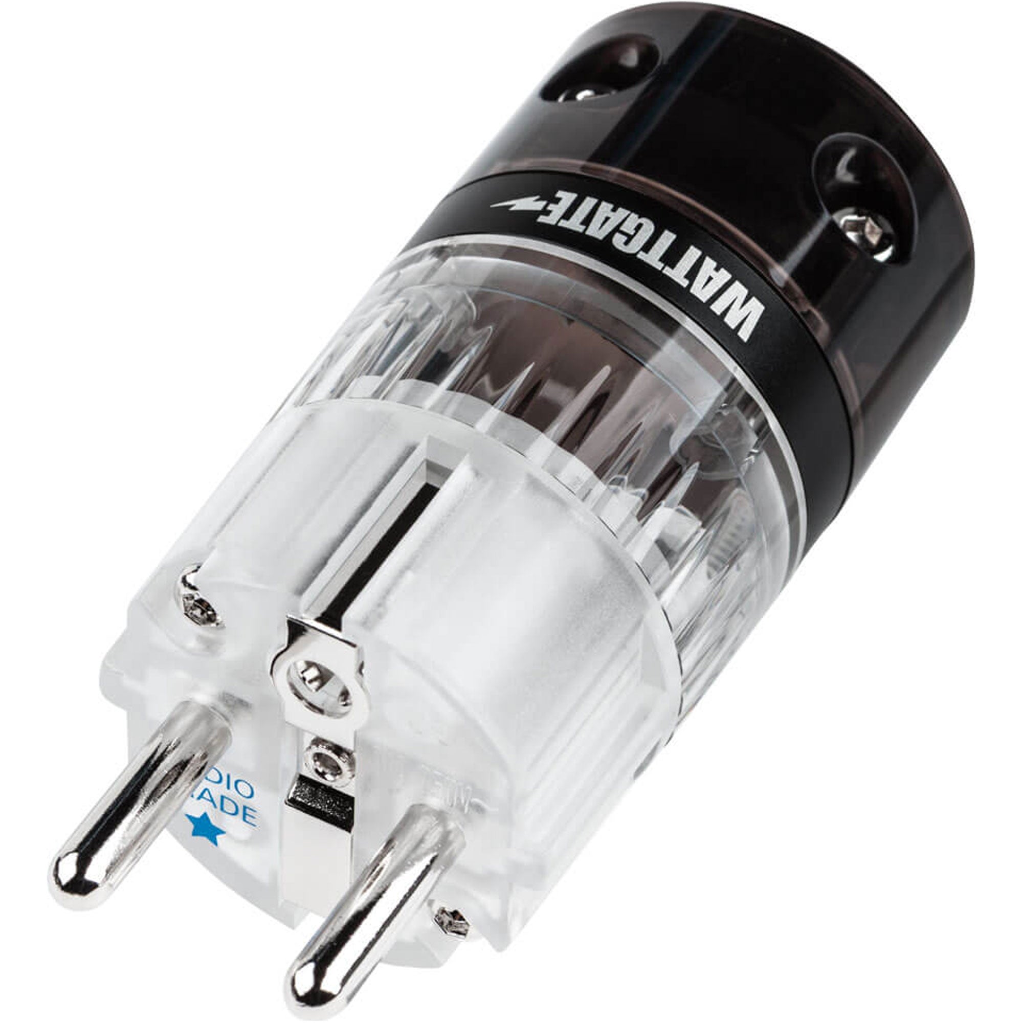 Wattgate 390 RH evo Rhodium Plated Audio Grade European Schuko AC Power Connector (Clear/Smoke)