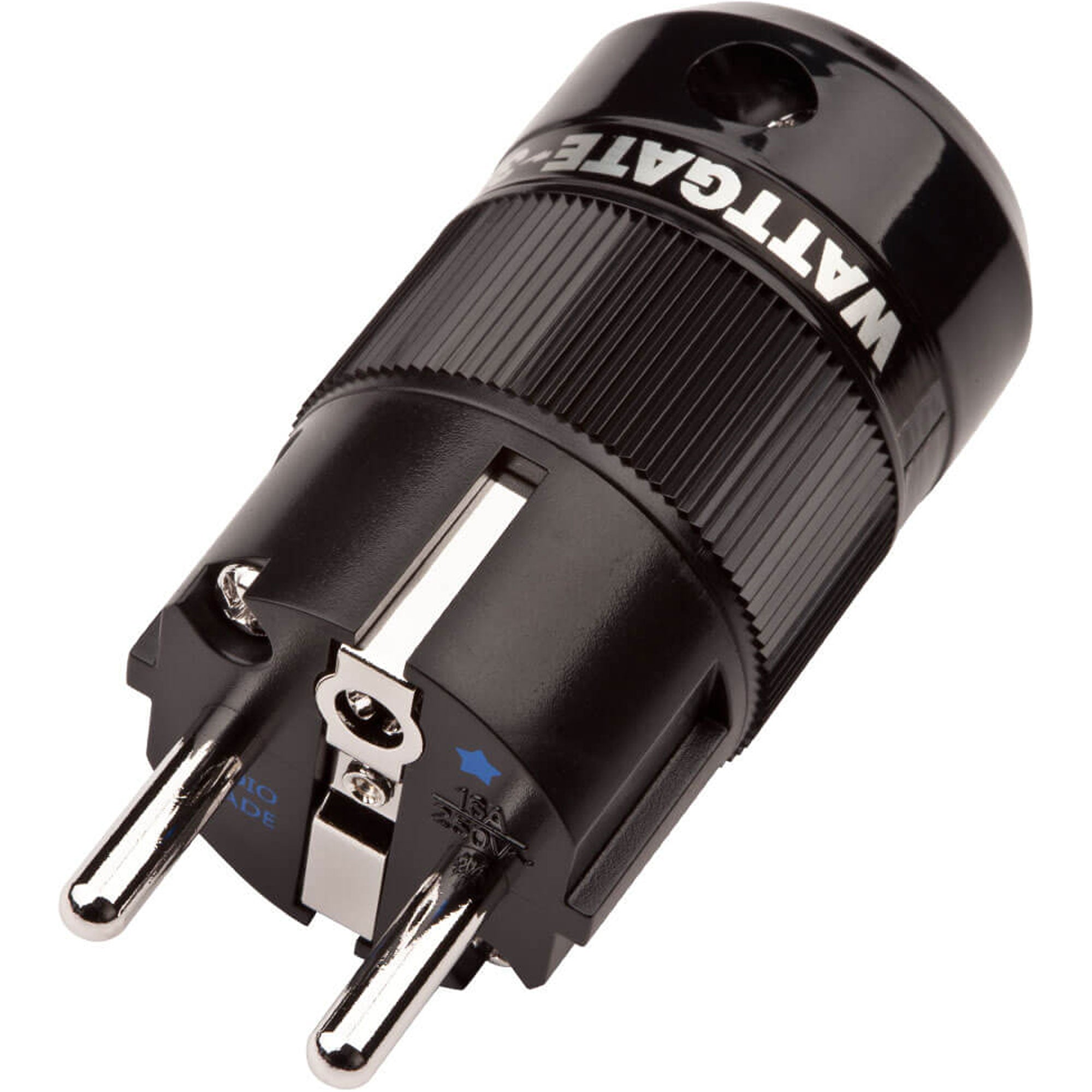 Wattgate 390i RH Rhodium Plated Audio Grade European Schuko AC Power Connector (Black)
