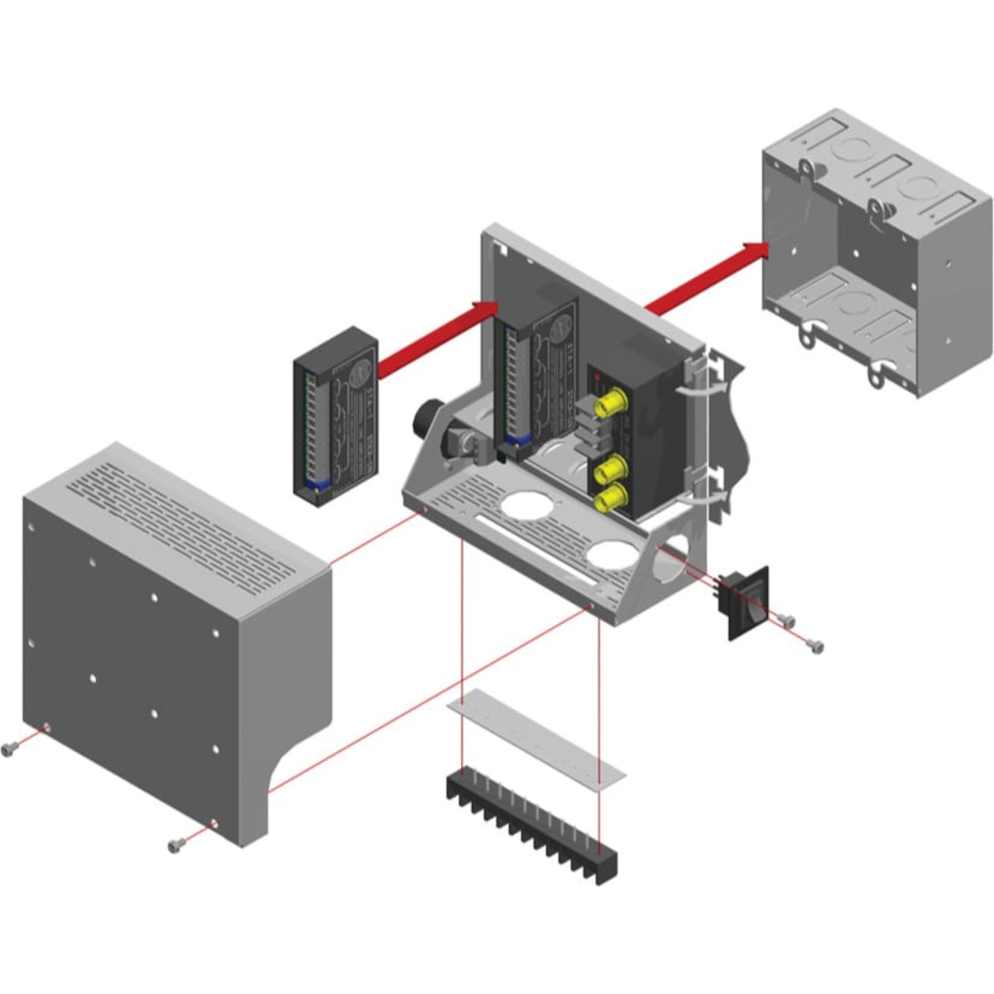 RDL SR-4 Stick-On Series Mounting Rack 7 modules