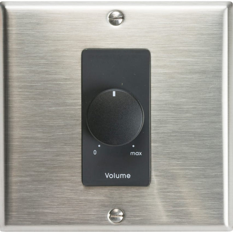 Lowell 150LVCS-DSB Stereo Volume Control with Wall Plate (Decora Stainless & Black)