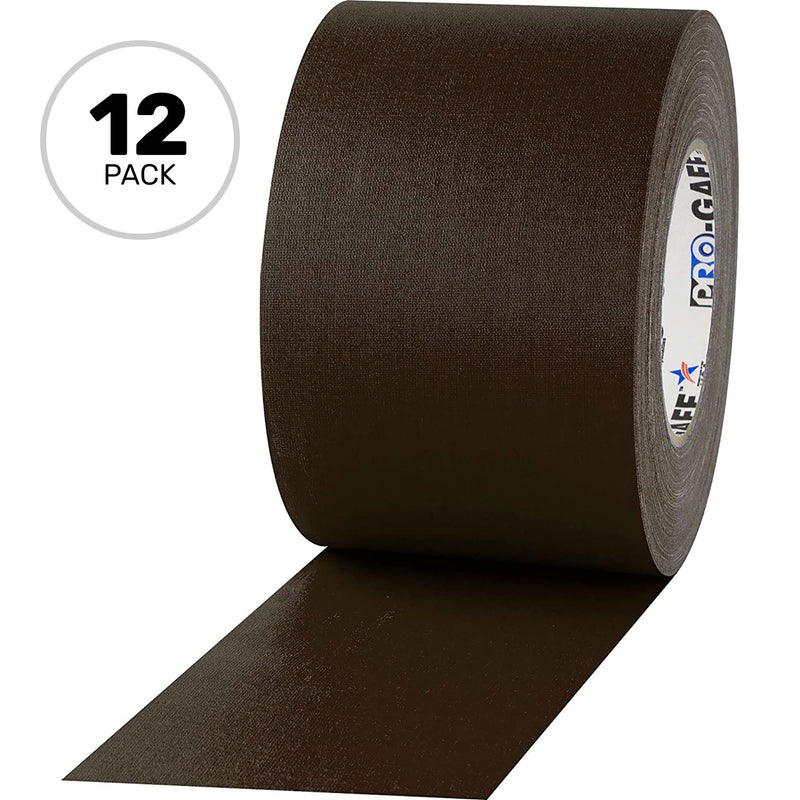 ProTapes Pro Gaff Premium Matte Cloth Gaffers Tape 4" x 55yds (Brown, Case of 12)