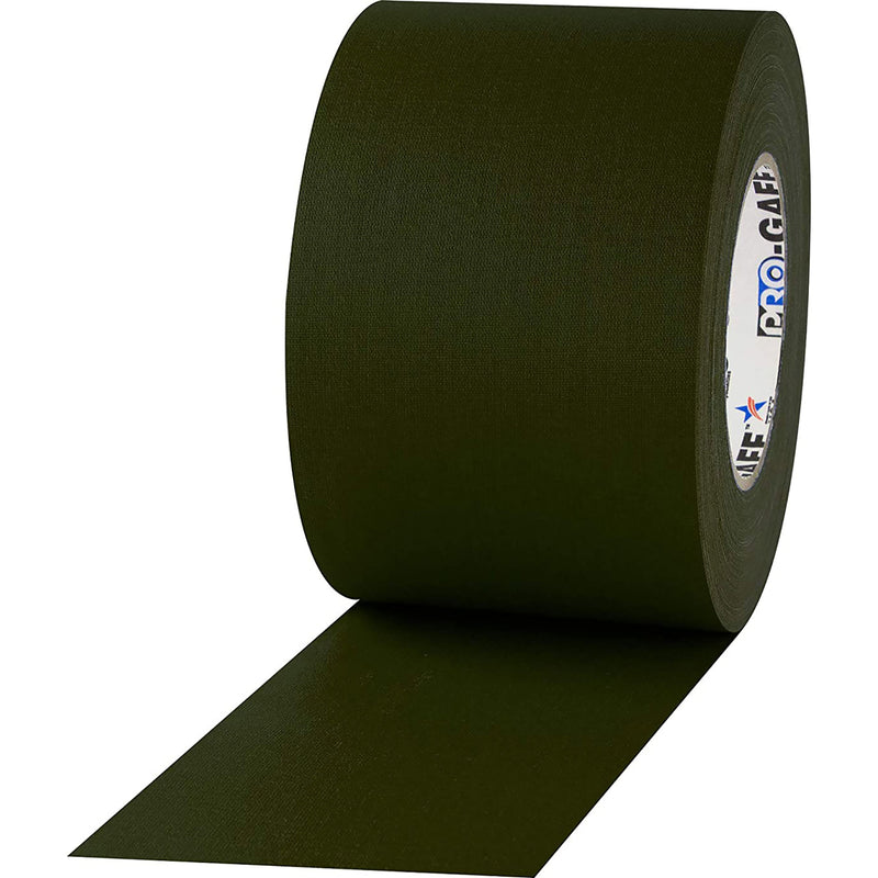 ProTapes Pro Gaff Premium Matte Cloth Gaffers Tape 4" x 55yds (Olive Drab Green, Case of 12)