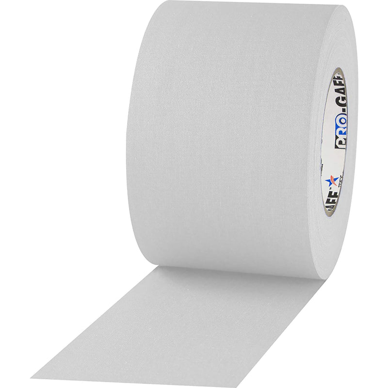 ProTapes Pro Gaff Premium Matte Cloth Gaffers Tape 4" x 55yds (White, Case of 12)