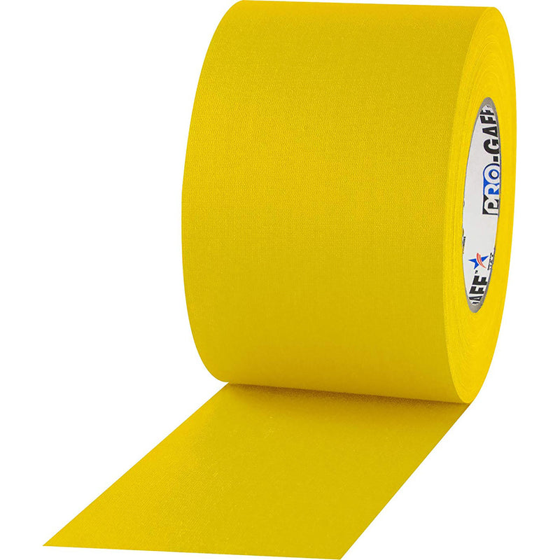 ProTapes Pro Gaff Premium Matte Cloth Gaffers Tape 4" x 55yds (Yellow, Case of 12)