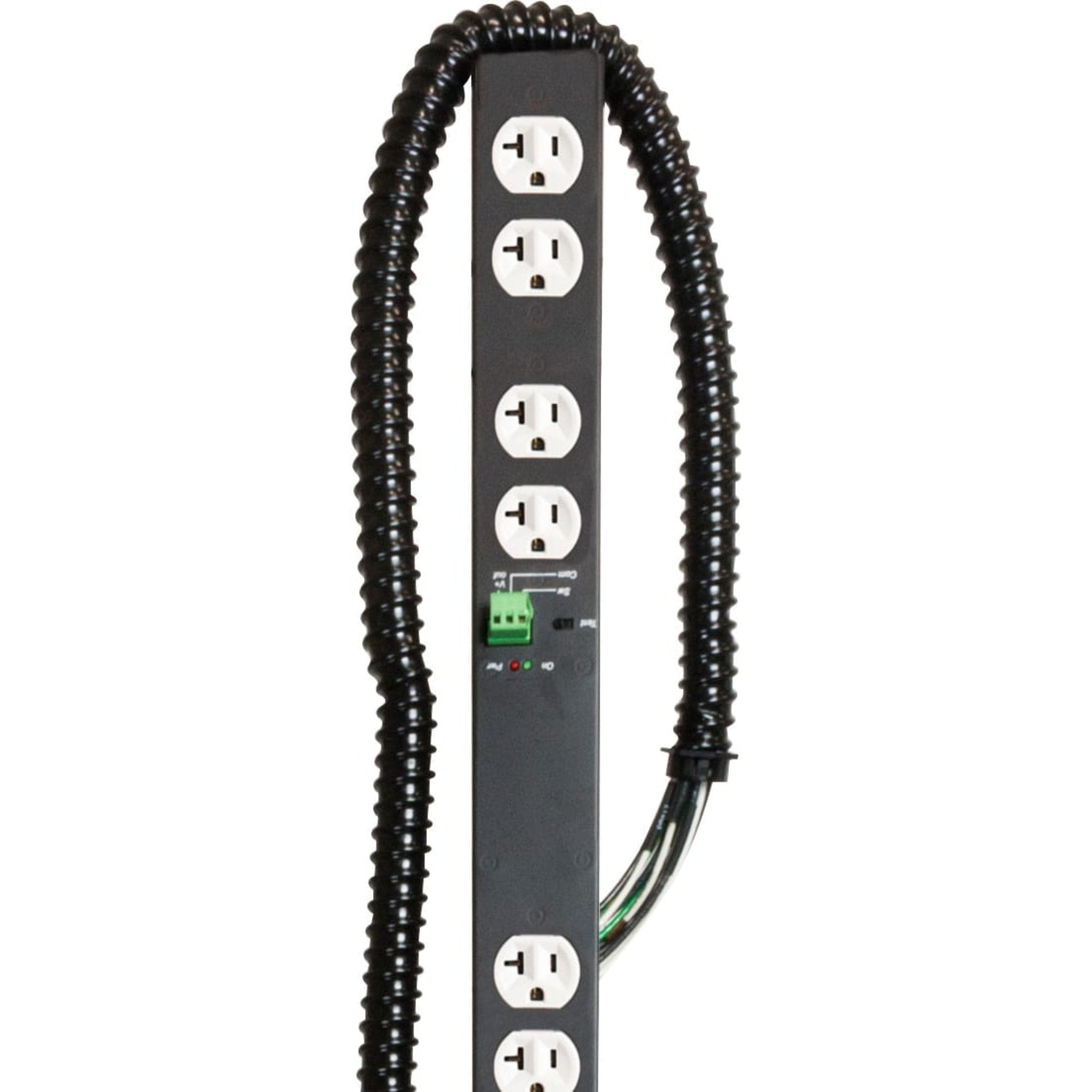 Lowell ACS-2018-5C-RPC-HW Hardwired 20A, 5-Circuit Power Strip with 18 Outlets and RPC