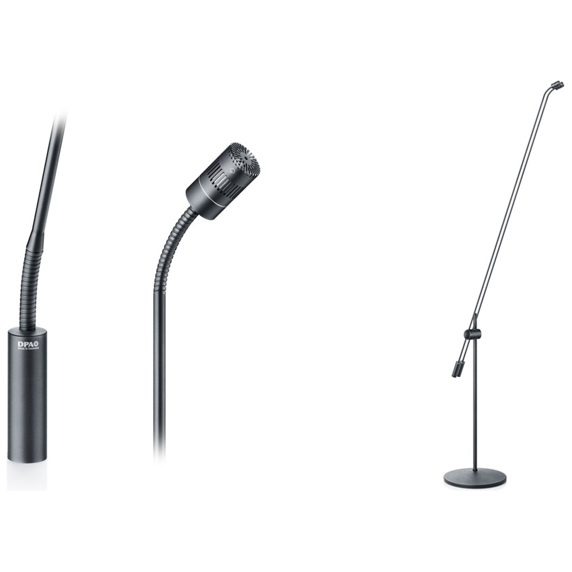 DPA 4018 Supercardioid Floor Stand Microphone (48" Boom, Twin Mic)