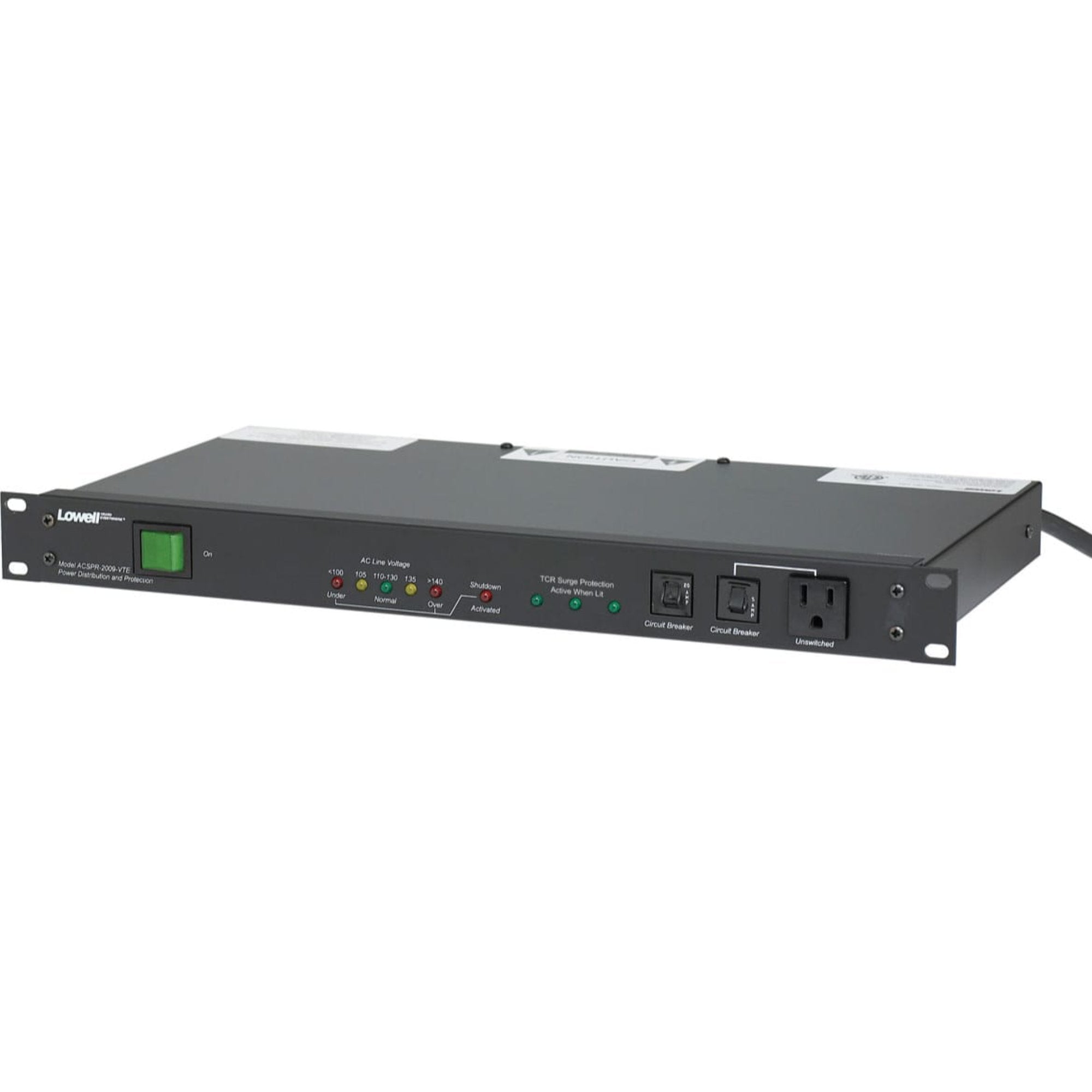 Lowell ACSPR-2009-VTE Rackmount Power Panel with Over/Under Protection