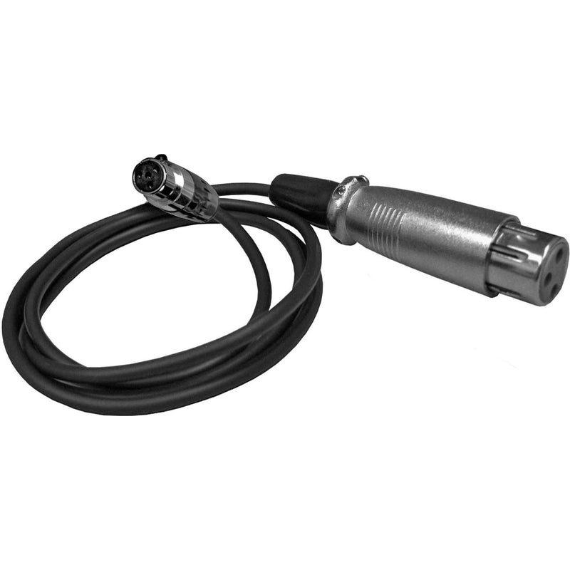 Provider Series MICtail-SHUR XLRF to TA4F Adapter for Use with Shure Wireless Bodypacks