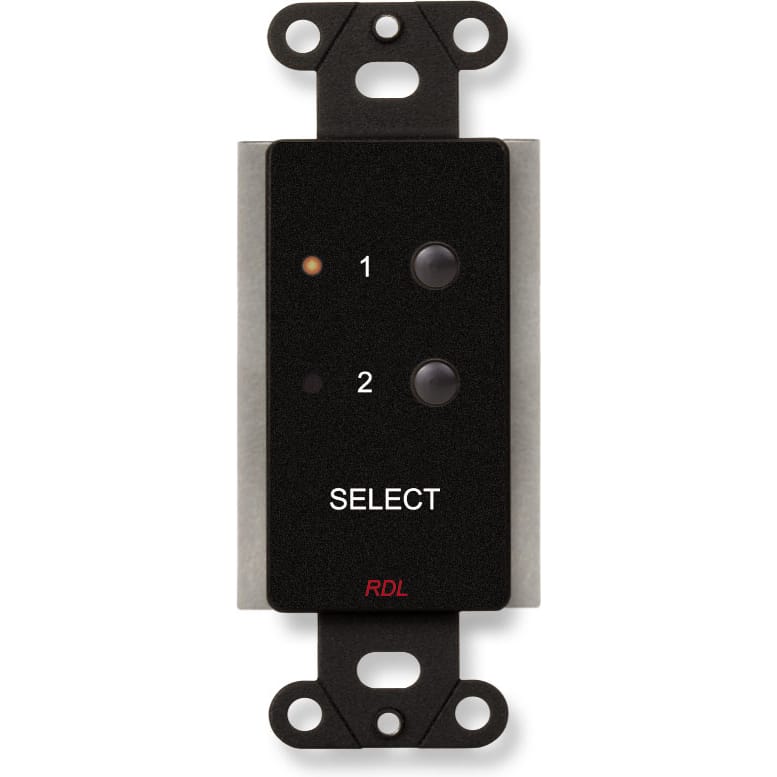 RDL DB-RC2ST 2 Channel Remote Control for STICK-ON on Decora Plate (Black)