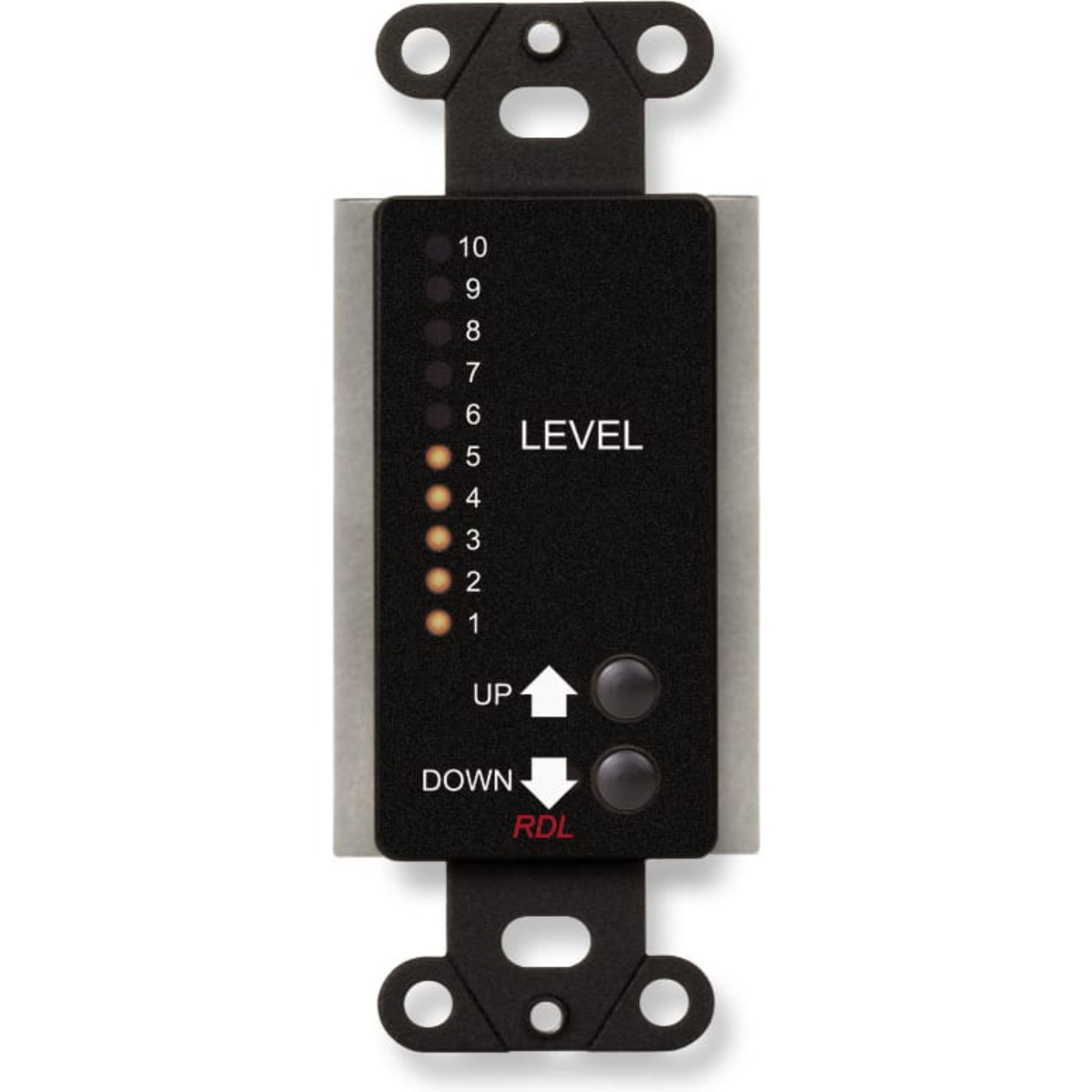 RDL DB-RLC2 Remote Level Control Ramp on Decora Plate (Black)