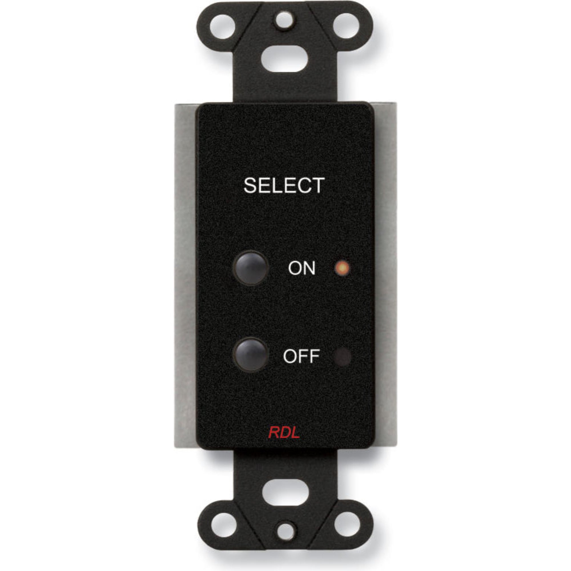 RDL DB-RT2 Remote Control Selector on Decora Plate (Black)