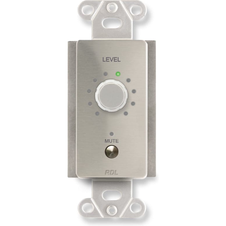 RDL DS-RLC10M Remote Level Control with Muting on Decora Plate (Stainless Steel)