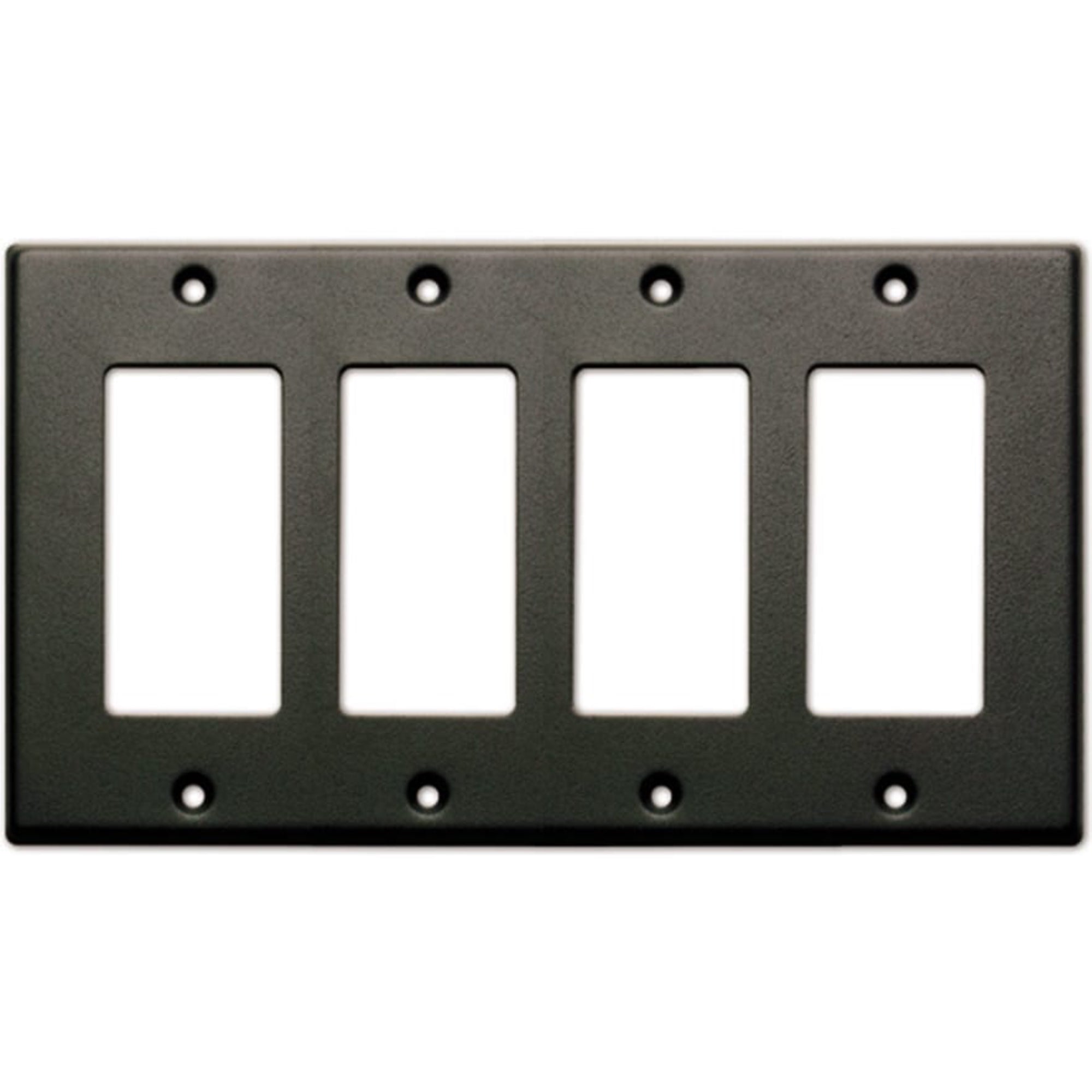 RDL CP-4B Quadruple Cover Plate (Black)