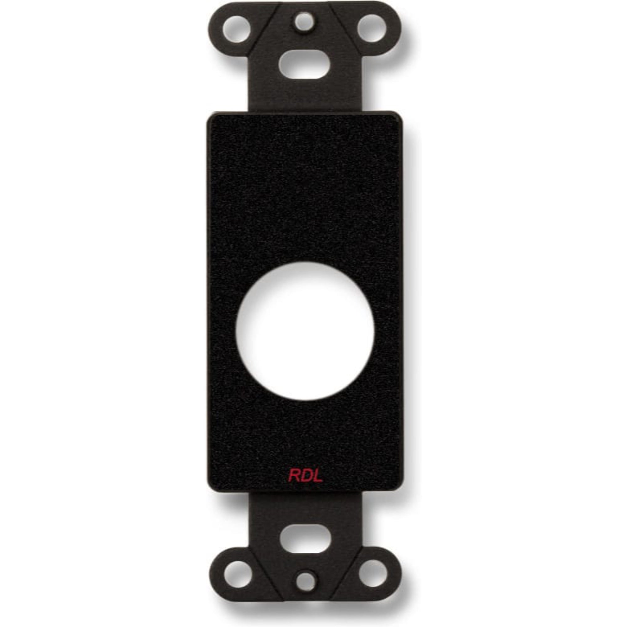 RDL DB-D1 Decora Plate Punched for Single Neutrik D-Shape Connector (Black)