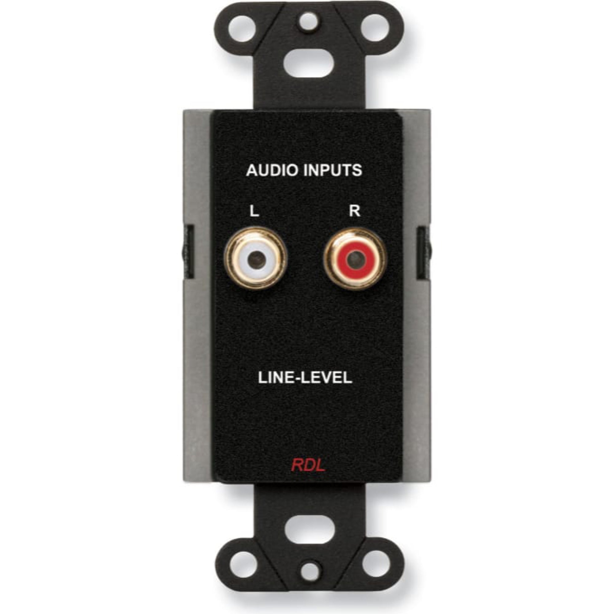 RDL DB-J2 Line Input Assembly on Decora Plate (Black)