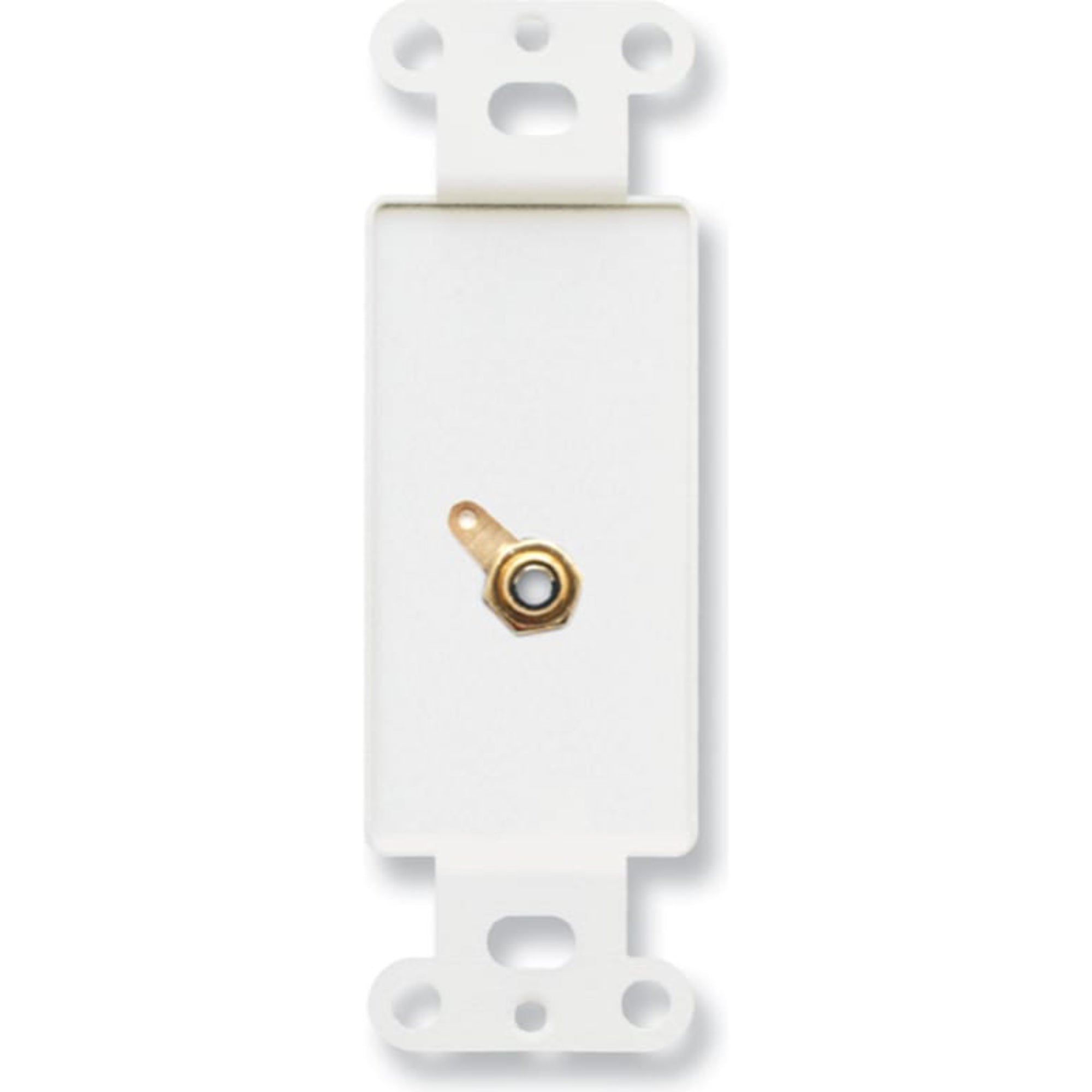 RDL DB-PHN1 Single RCA Jack on Decora Wall Plate on Decora Plate (Black)