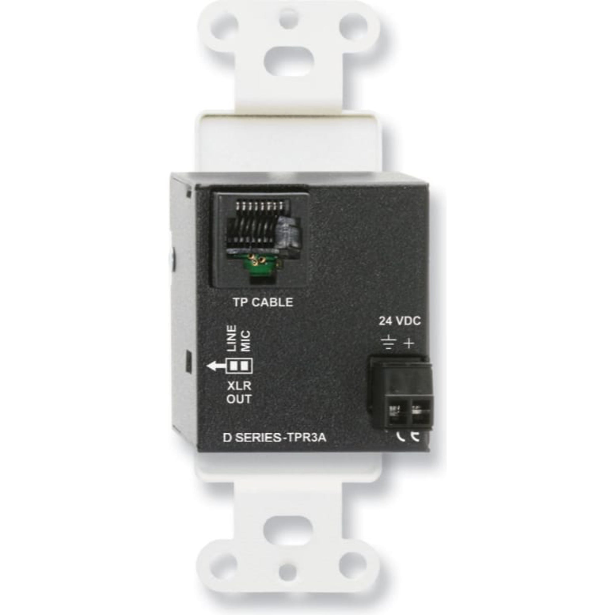 RDL DB-TPR3A Active Three-Pair Receiver on Decora Plate (Black)