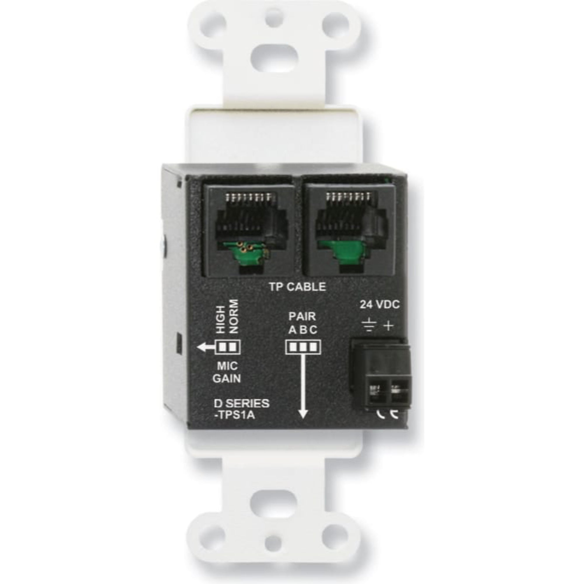 RDL DB-TPS1A Active Single-Pair Sender on Decora Plate (Black)