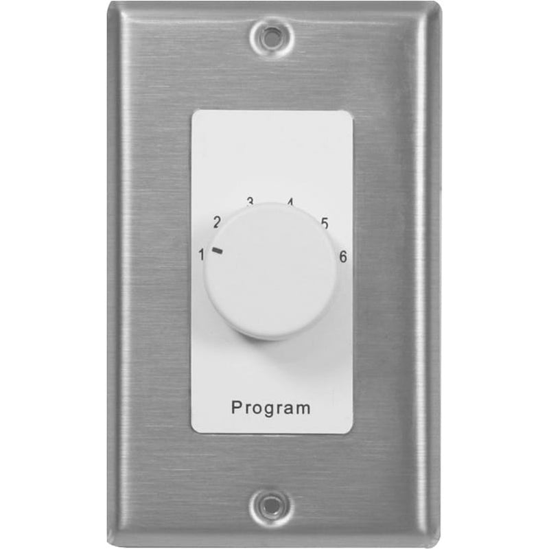 Lowell CS6-DSW Program Selector Switch (Stainless Steel & White)