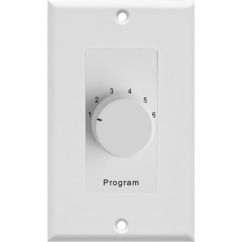Lowell CS6-DW Program Selector Switch (Decora White)