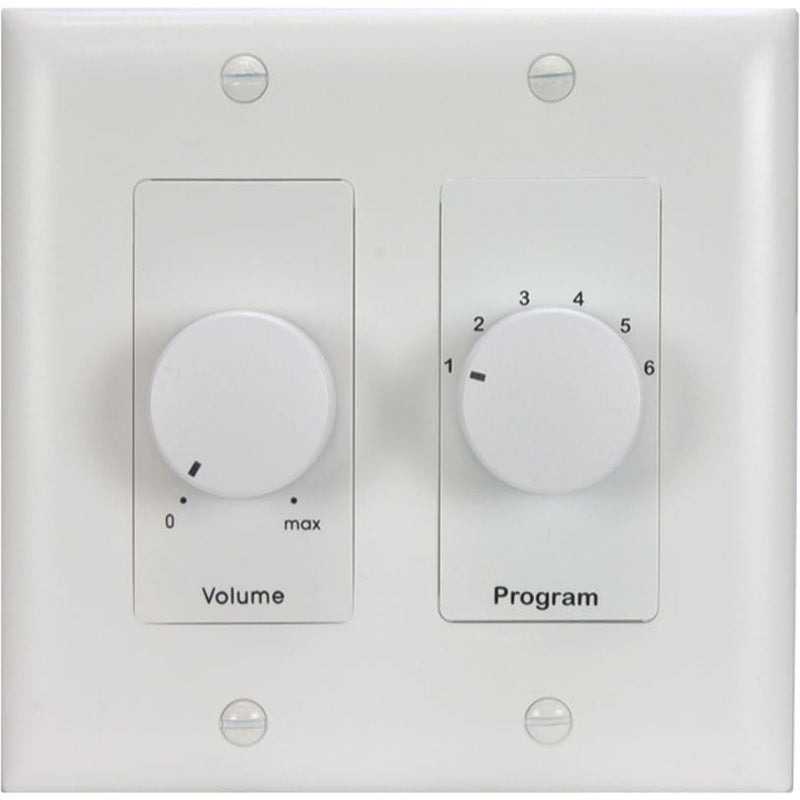 Lowell CS650-DW Program Selector Switch with Volume Control (Decora White)