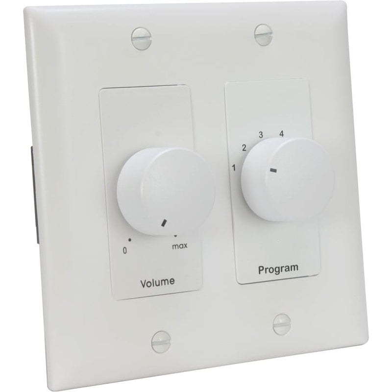 Lowell CS650-DW Program Selector Switch with Volume Control (Decora White)