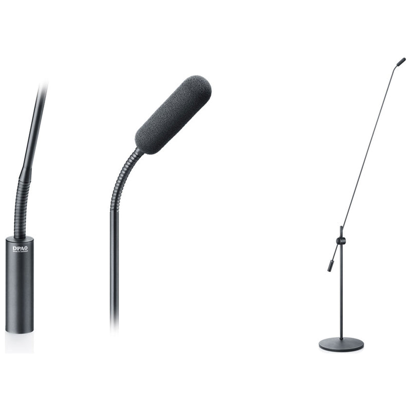 DPA 4098 CORE Miniature Supercardioid Floor Stand Microphone with 48" Boom (Black)