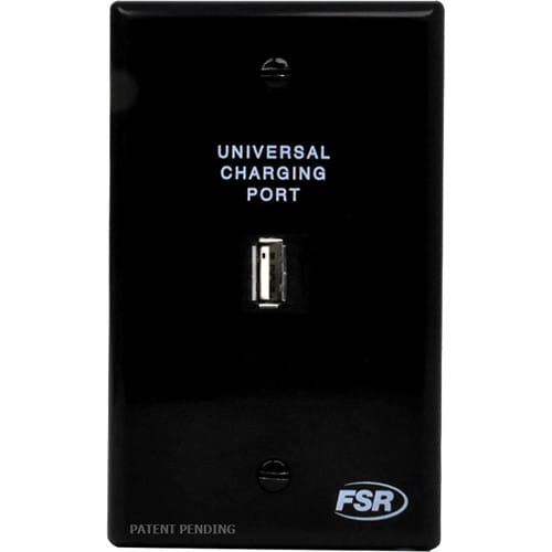 FSR IT-USB-CHRG-B Wall Plate USB Charging Port (Black)