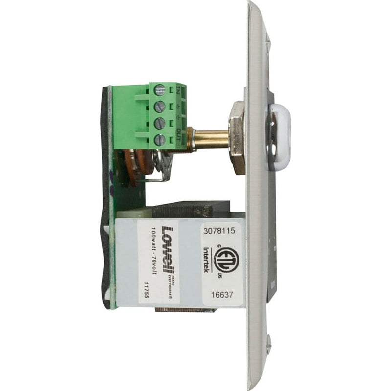 Lowell KL100-DSB 100W Attenuator with Key Switch (Decora Stainless & Black)