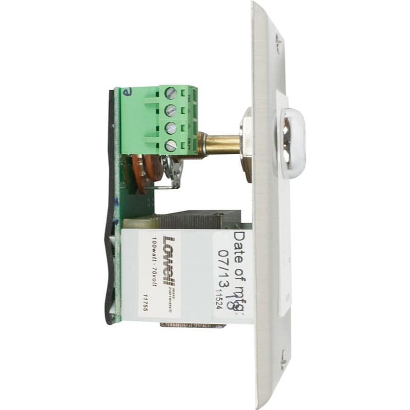 Lowell KL100-DSW 100W Attenuator with Key Switch (Decora Stainless & White)
