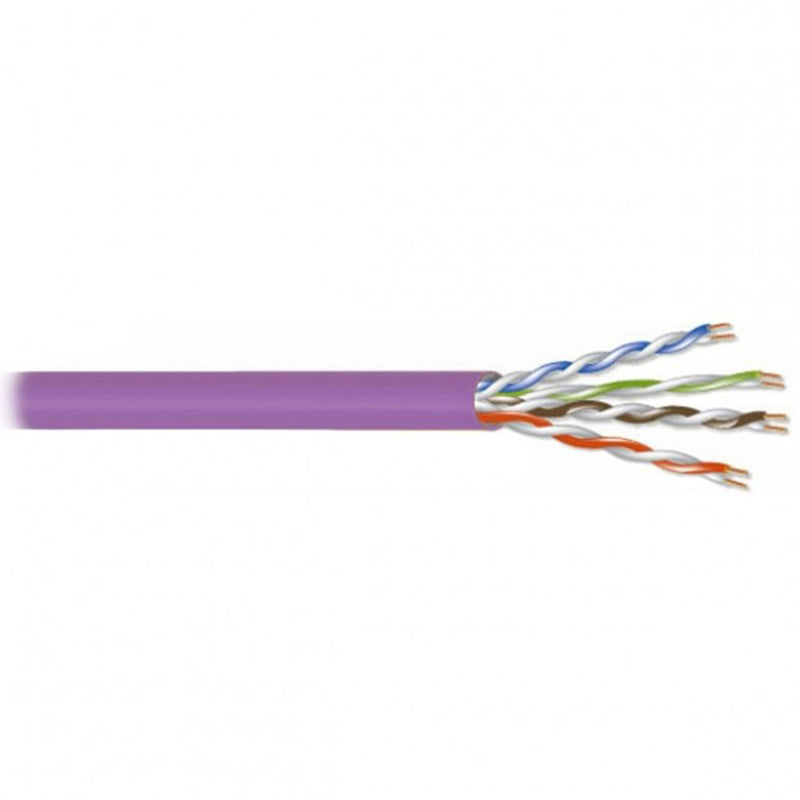 West Penn 254245EZ Plenum 24AWG Category 5e UTP Ethernet Cable (Purple, 1000' Roll)
