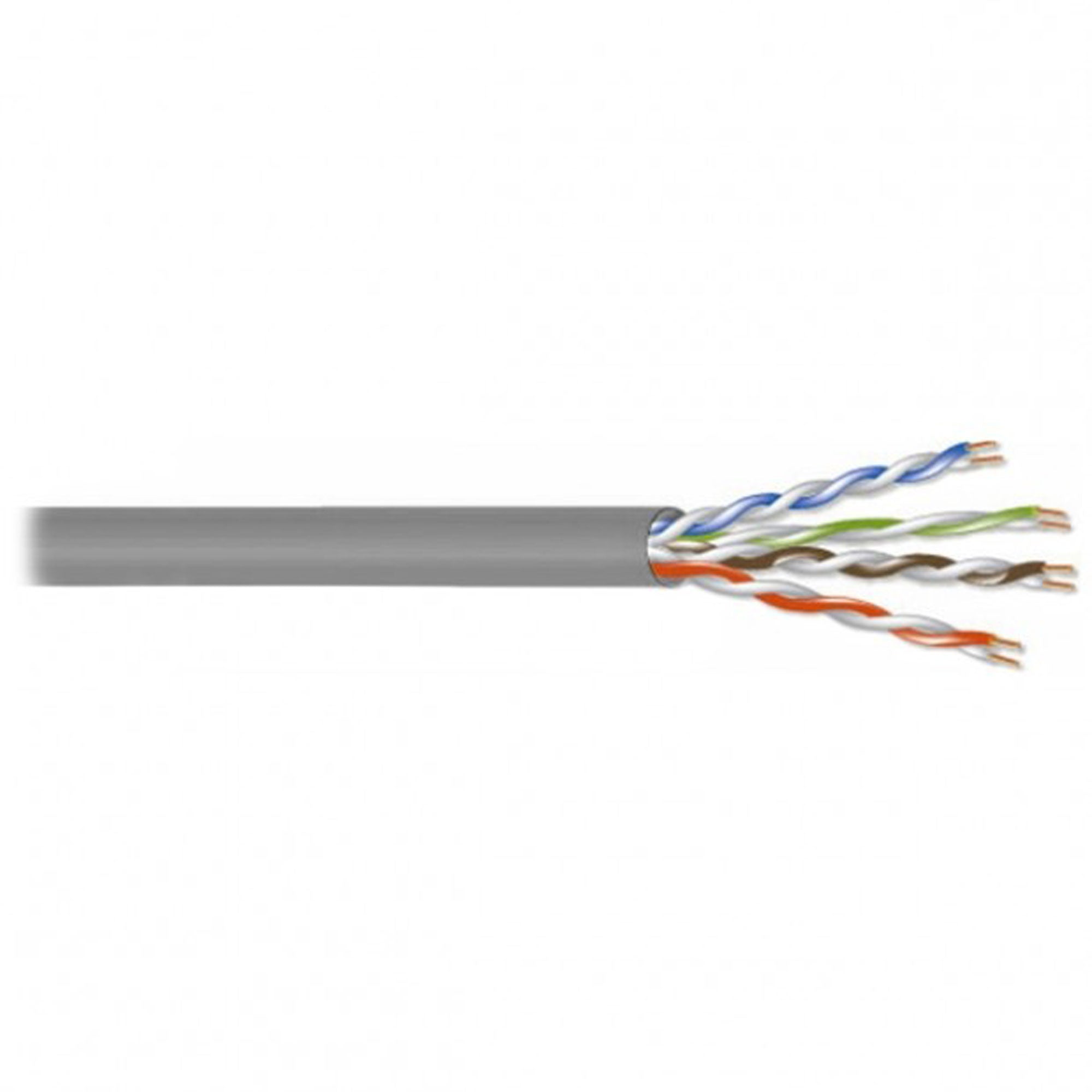 West Penn 254246EZ Plenum 23AWG Category 6 UTP Ethernet Cable (Grey, 1000' Roll)