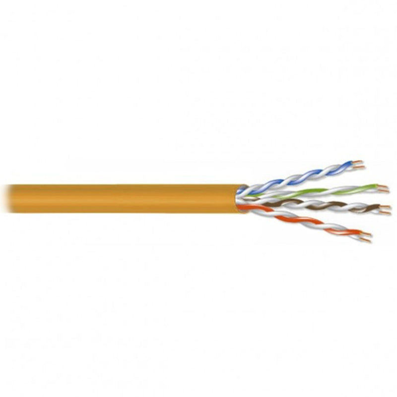 West Penn 254246EZ Plenum 23AWG Category 6 UTP Ethernet Cable (Orange, 1000' Roll)