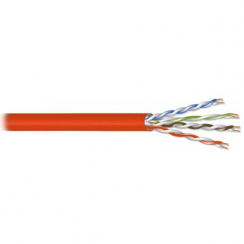 West Penn 254246EZ Plenum 23AWG Category 6 UTP Ethernet Cable (Red, 1000' Roll)