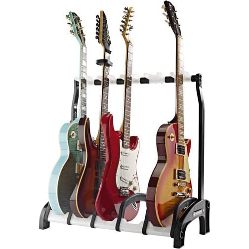 K&M Stands 17515 Guardian 5 Five E-Guitar Stand (Translucent)
