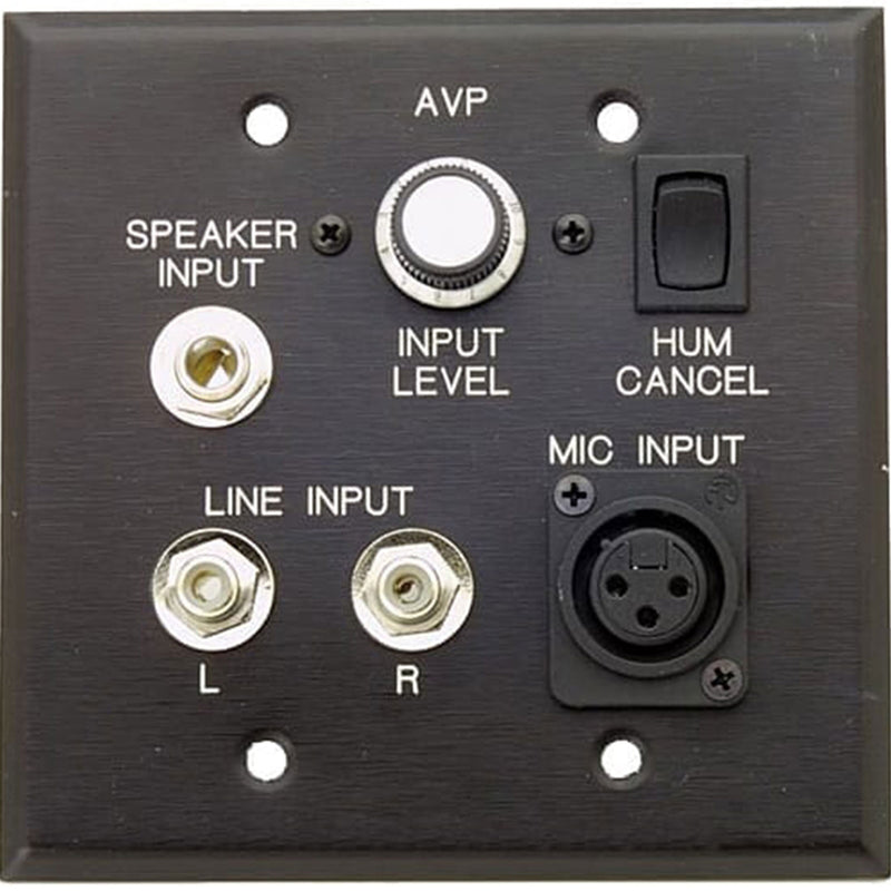 RapcoHorizon Pro Co AVP1V Audio Visual Passive Interface Wallplate (Black)