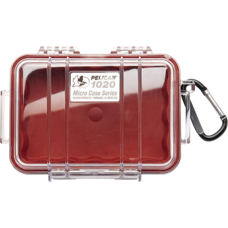Pelican 1020 Micro Case (Red / Clear)