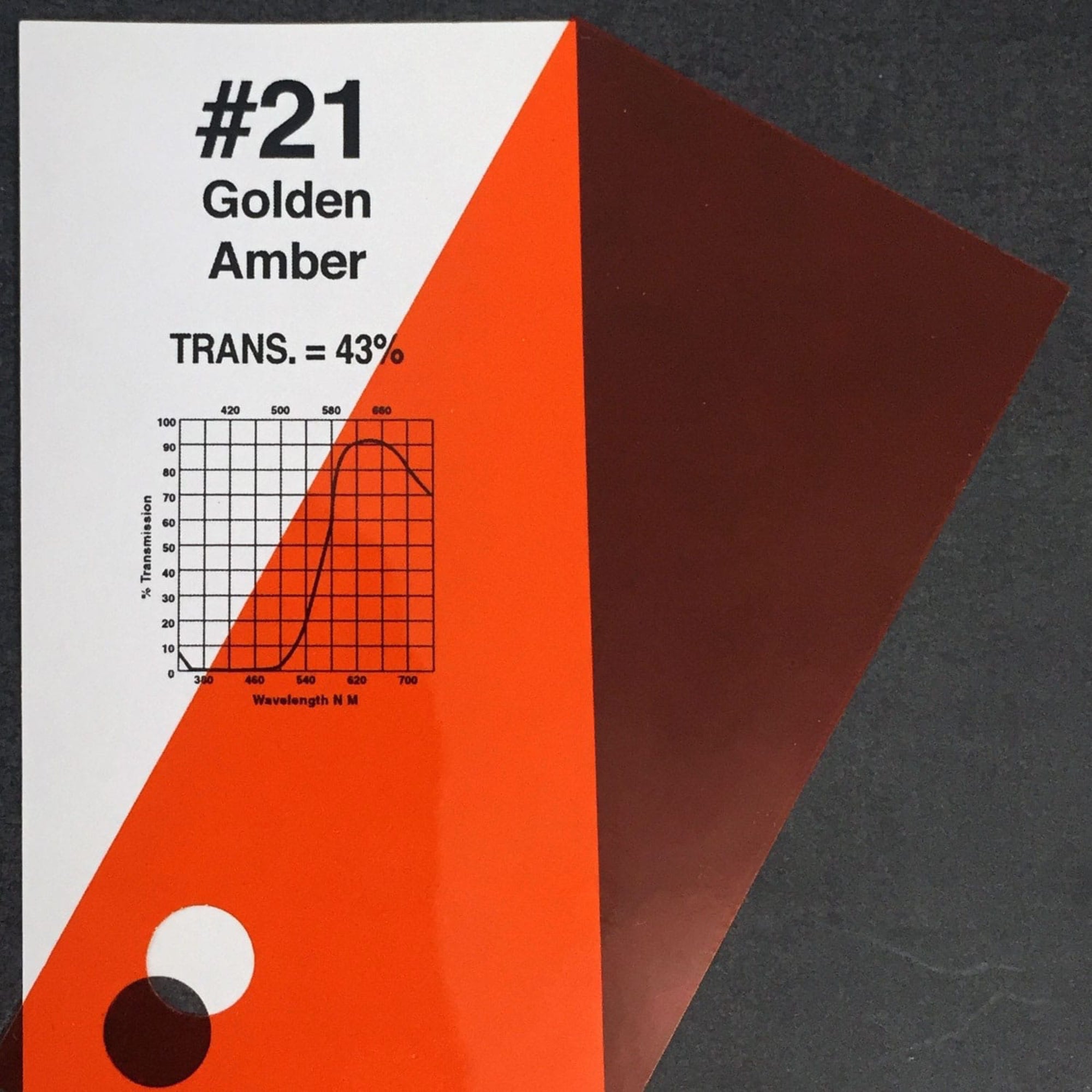 Rosco #21 Roscolux Cinegel Filter Gel Golden Amber (48" x 25' Roll)