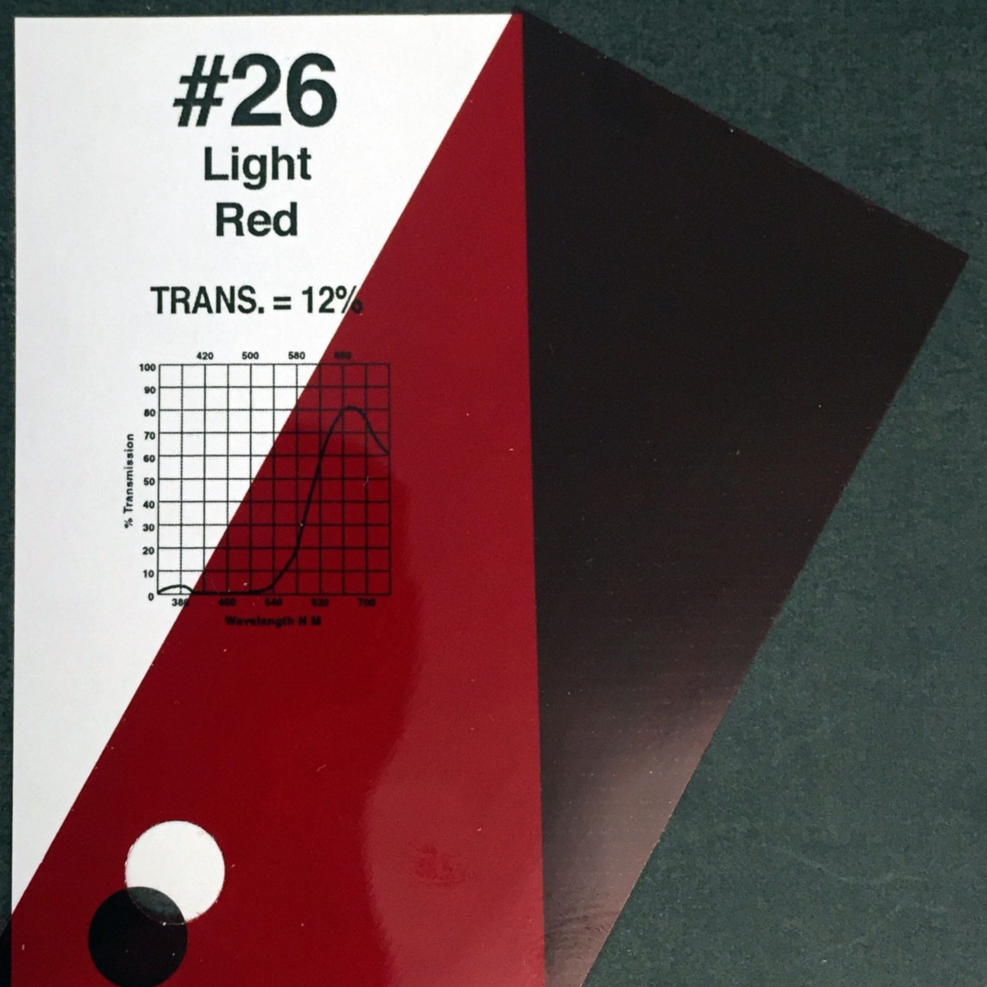 Rosco #26 Roscolux Cinegel Filter Gel Light Red (24" x 25' Roll)
