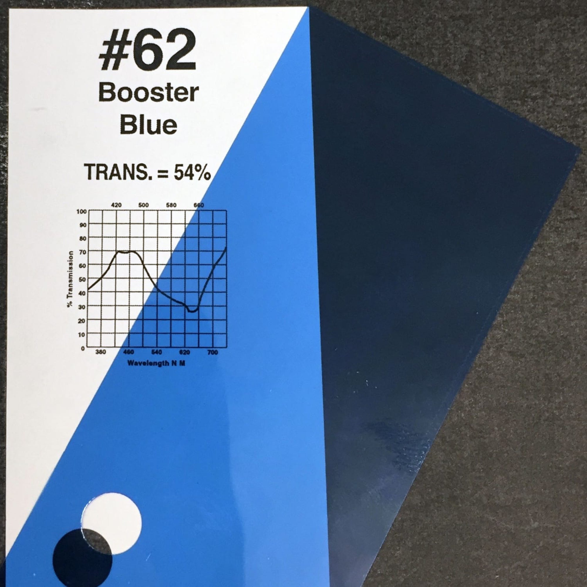 Rosco #62 Roscolux Cinegel Filter Gel Booster Blue (48" x 25' Roll)