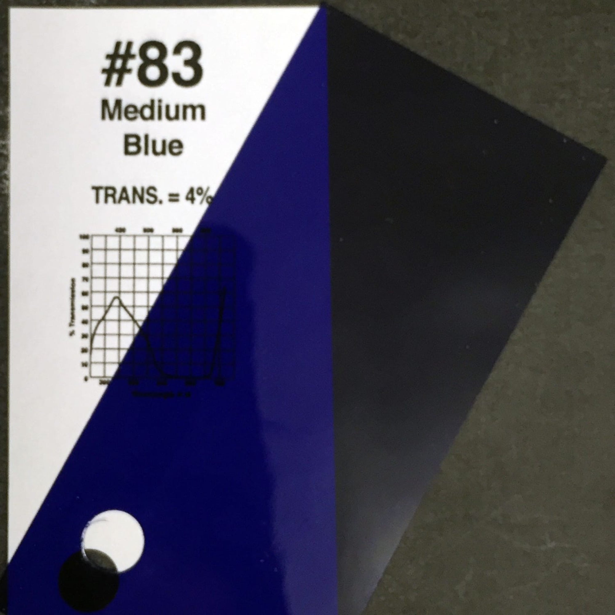 Rosco #83 Roscolux Cinegel Filter Gel Medium Blue (24" x 25' Roll)