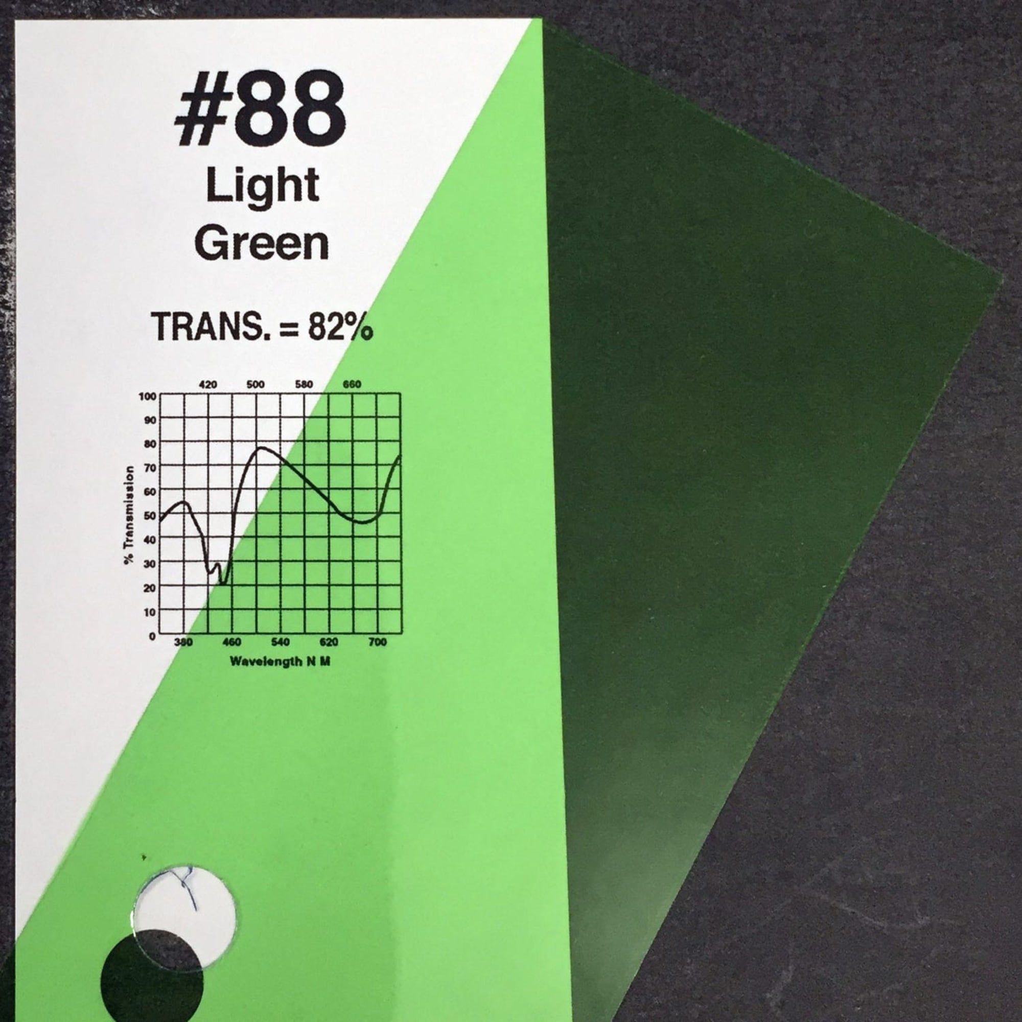 Rosco #88 Roscolux Cinegel Filter Gel Light Green (24" x 25' Roll)