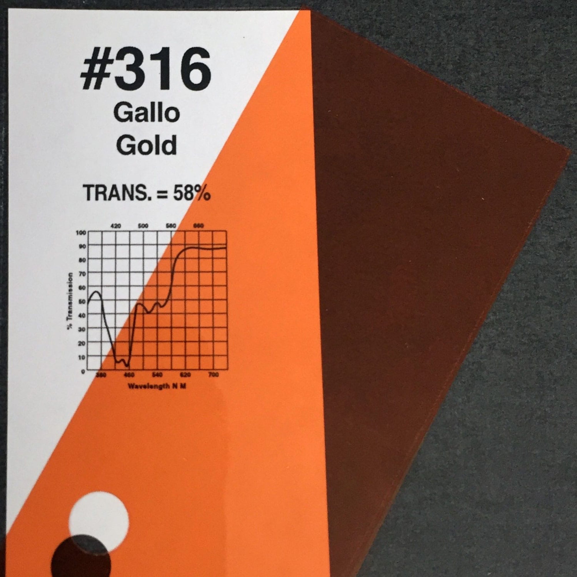 Rosco #316 Roscolux Cinegel Filter Gel Gallo Gold (48" x 25' Roll)