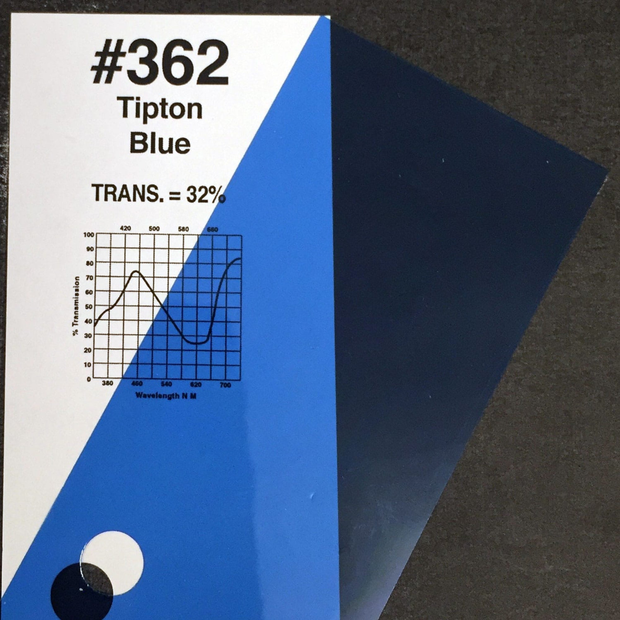 Rosco #362 Roscolux Cinegel Filter Gel Tipton Blue (48" x 25' Roll)