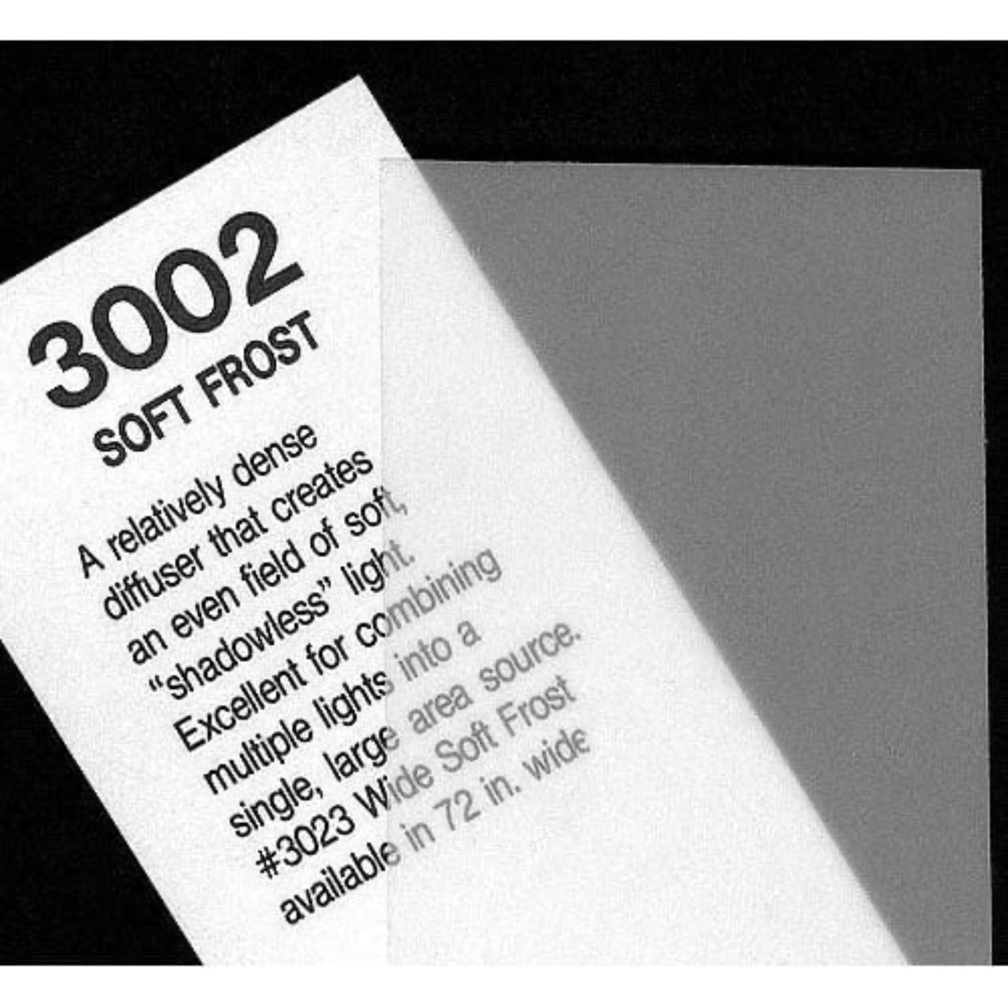 Rosco #3002 Roscolux Filter Gel Soft Frost (20" x 24" Sheet)