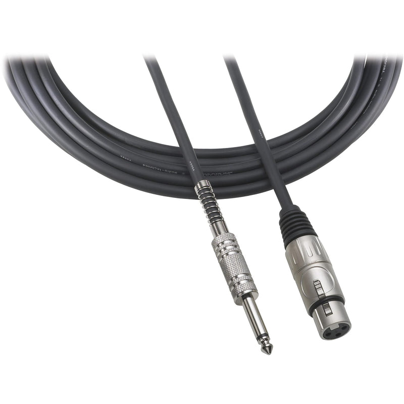 Audio-Technica AT8311-10 1/4" Male to 3-pin XLR Female Microphone Cable (10')