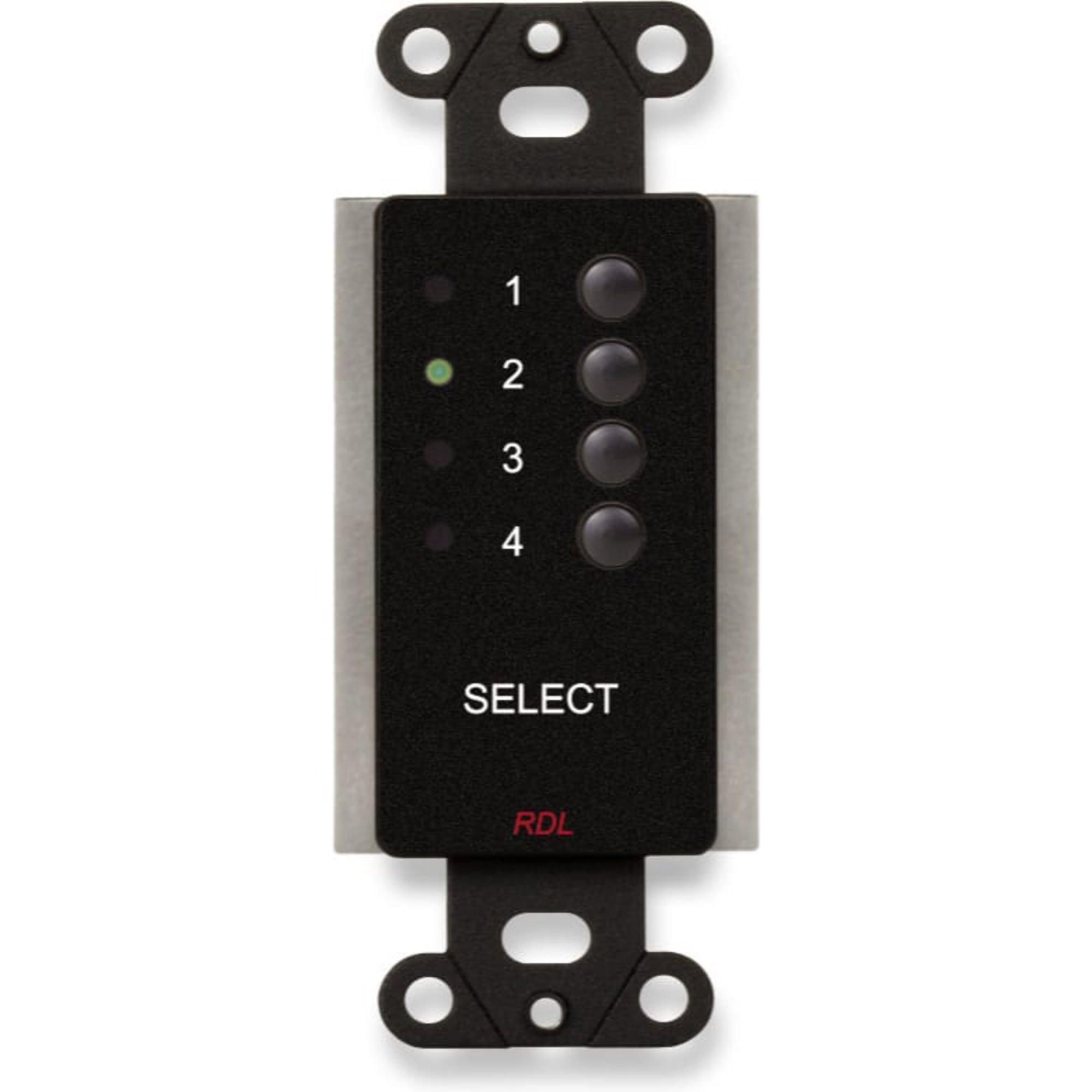 RDL DB-RC4M 4 Channel Remote Control on Decora Plate (Black)