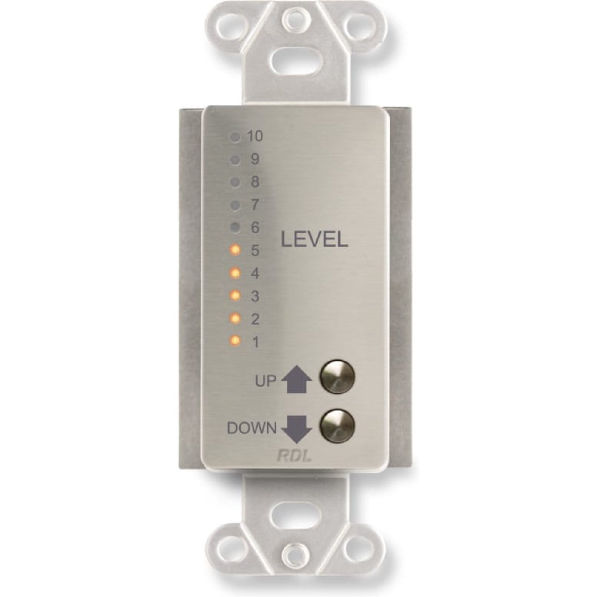 RDL DS-RLC2 Remote Level Control Ramp on Decora Plate (Stainless Steel)
